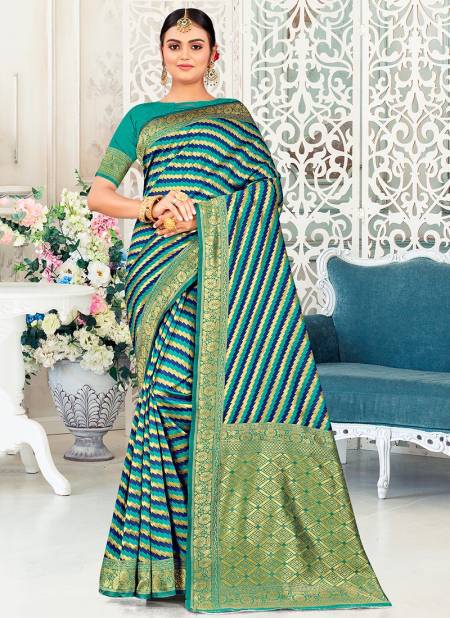 1011 Santraj New Ethnic wear Latest Saree Collection 1011-Firozi